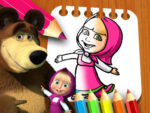 Masha and the Bear coloring book