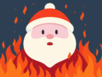 Santa on fire