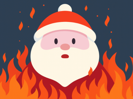 Image Santa on fire