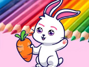 Image Coloring e book: Rabbit Pull Up Carrot