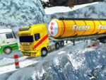 Fuel tanker driving in extreme winter
